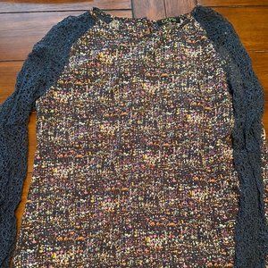 Long Sleeve Blouse with Lace Sleeves (L)